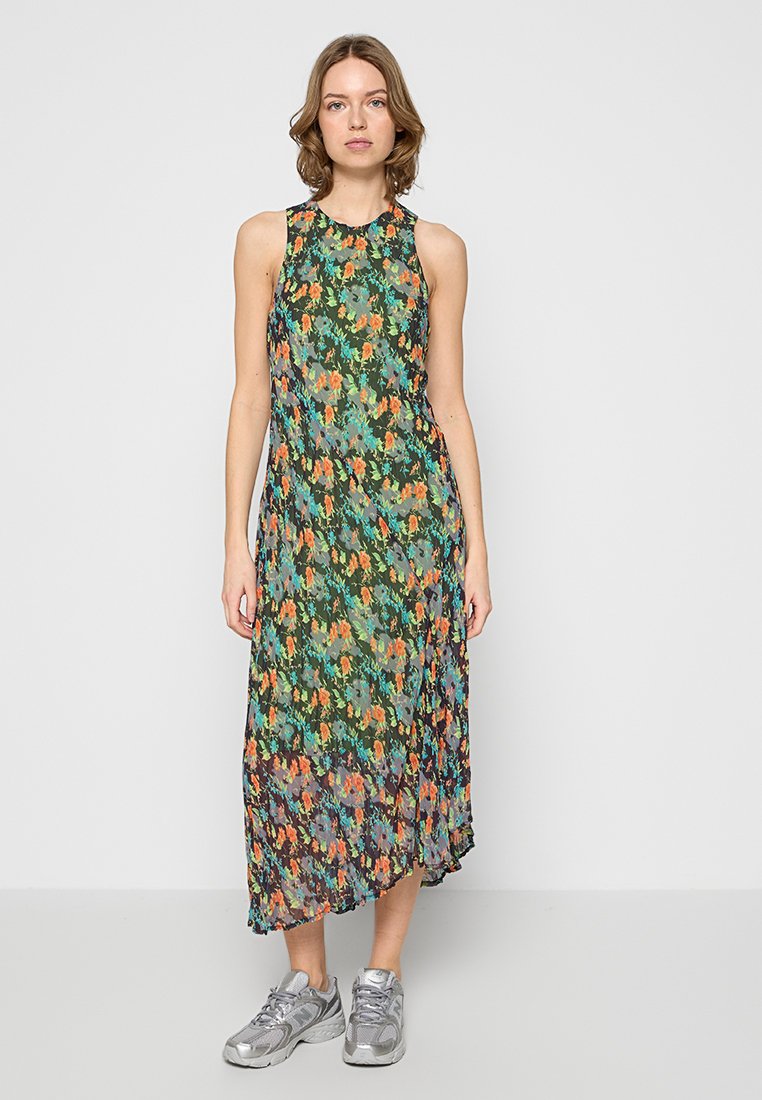 WOOD WOOD Maxi-jurk donkergroen