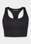 BALANCE COMPRESSION SCOOP NECK LONGLINE BRA - Sutiã desportivo de suporte médio - black