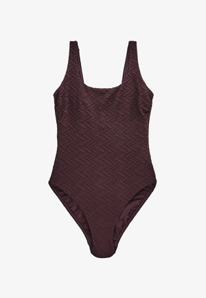 Next SWIMSUIT - Maillot de bain - chocolate brown textured