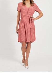 VILA Denní šaty - dark red