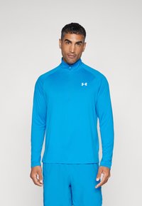 Under Armour - TECH ZIP - T-shirt à manches longues - photon blue/white Image miniature 1