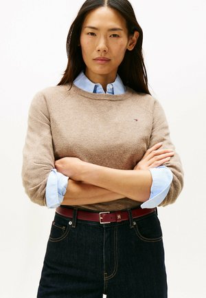 CREW NECK  - Maglione - heathered taupe