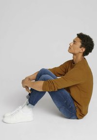 TOM TAILOR DENIM Strickpullover - cognac brown melange