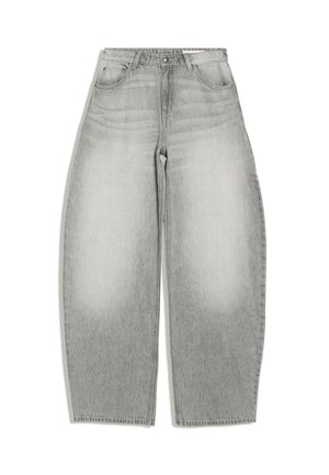 Bershka, HIGH-WAIST - BARREL JEANS - Jean baggy - grey