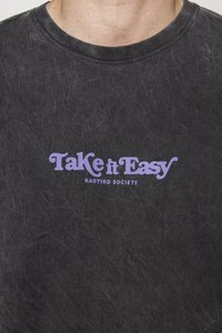 Kaotiko TAKE IT EASY UNISEX - Μπλουζάκι με στάμπα - black