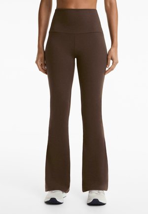 HIGH RISE COMFORTLUX FLARE - Legging (type pantalon) - brown