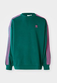 OVERSIZE CREW - Felpa - collegiate green/semi lucid fuchsia