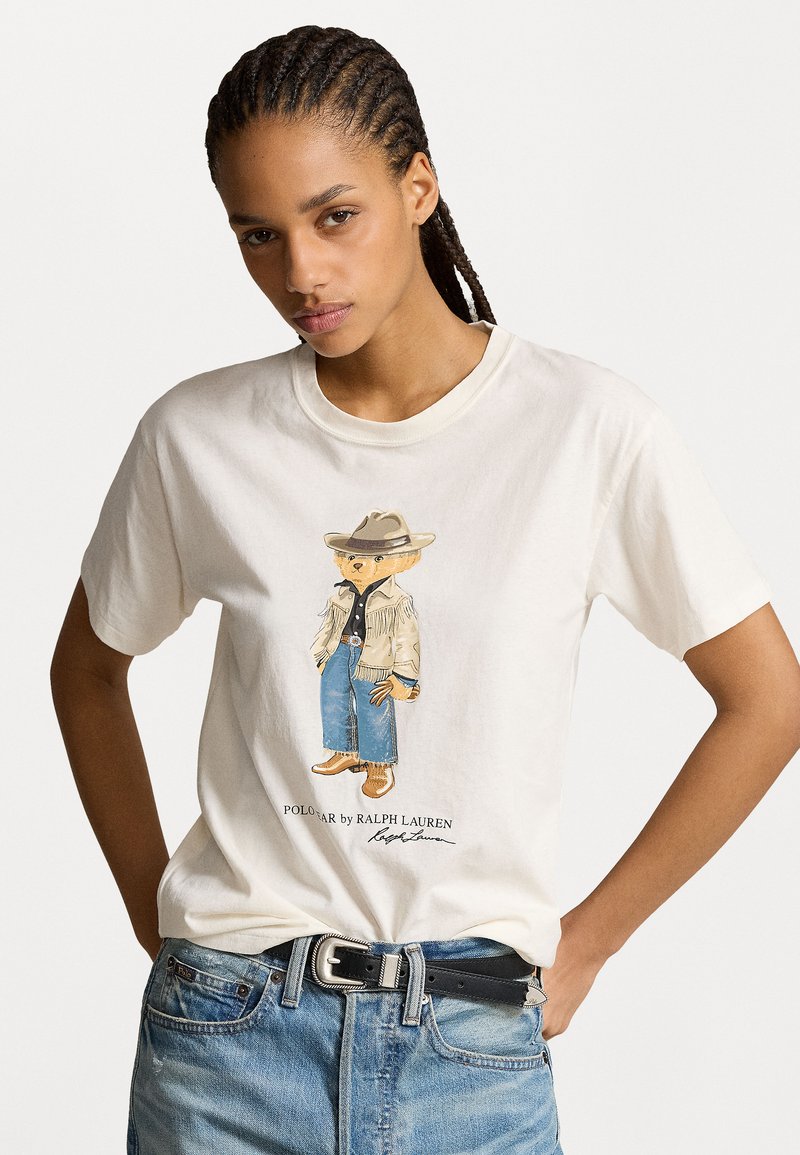Polo Ralph Lauren POLO BEAR COTTON JERSEY TEE - Potiskana majica - nevis