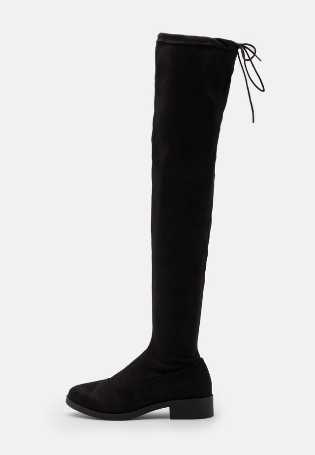 OLIVIA HIGH LEG FLAT - Cuissardes - black