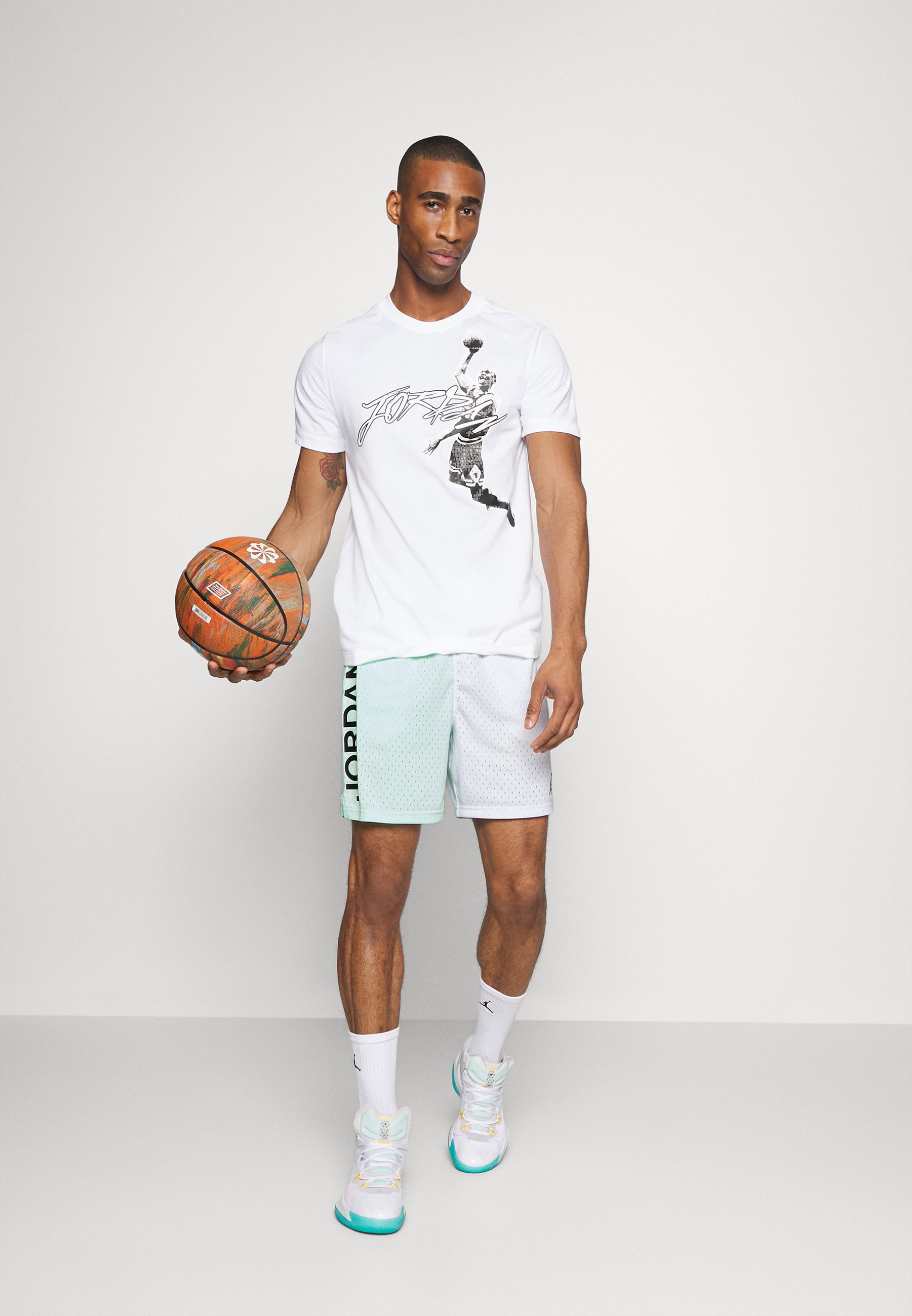 Jordan Pantaloncini sportivi - mint foam/white/menta - Zalando.it