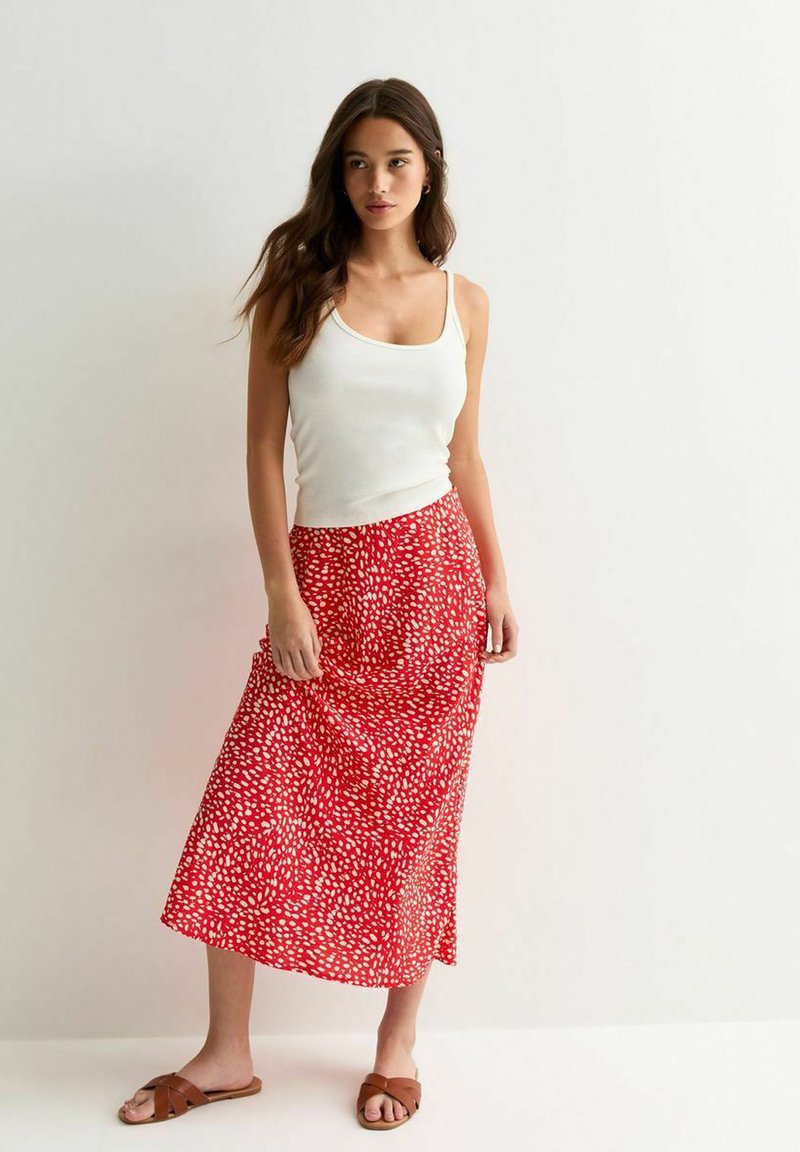 New Look A-lijn rok rood gemêleerd