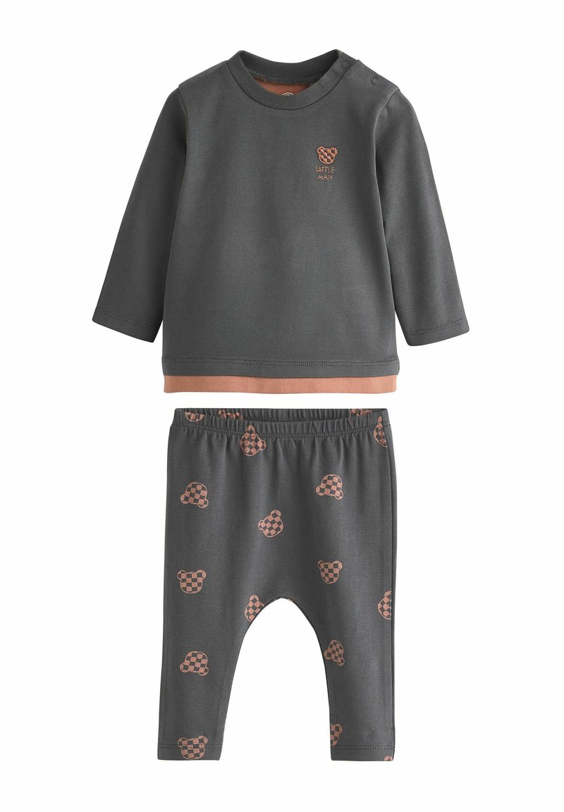Next SET - REGULAR FIT - Pantaloni - black brown