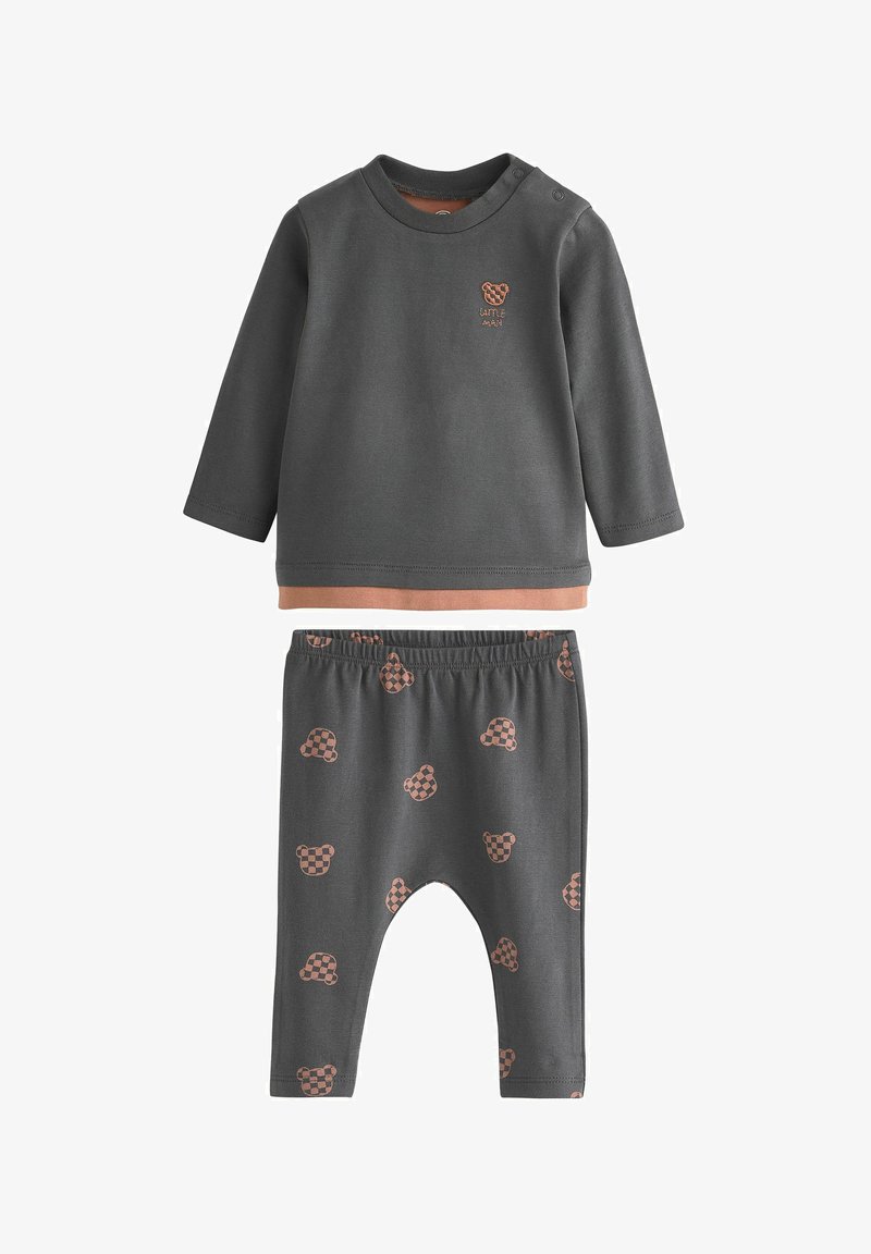 Next SET - REGULAR FIT - Hlače - black brown