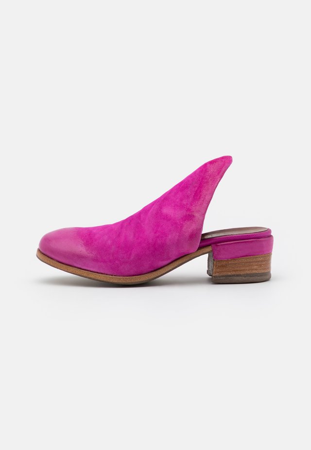 Muiltjes met hak - fuchsia