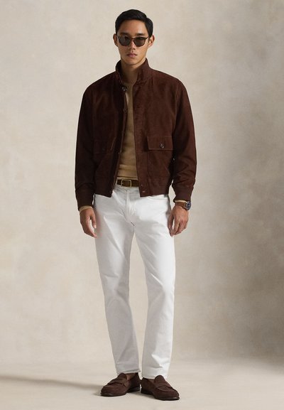 Polo Ralph Lauren MESH-KNIT COTTON CREWNECK SWEATER - Vesta - camel melange