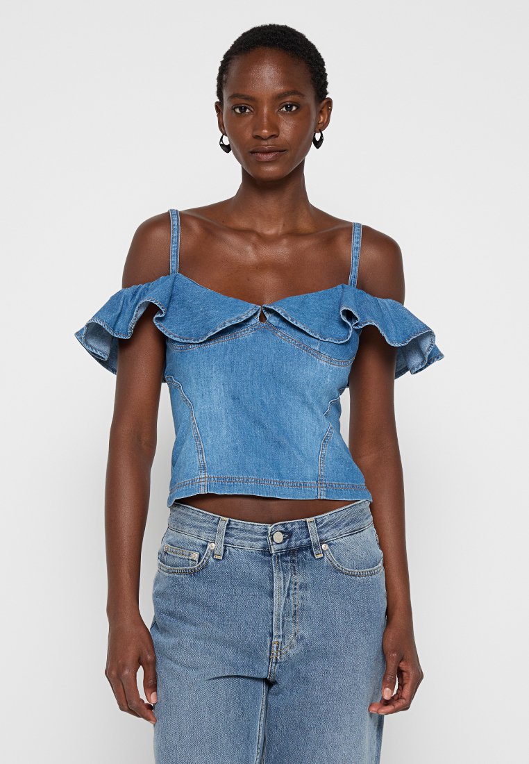 MOSCHINO JEANS Top lichtblauw denim