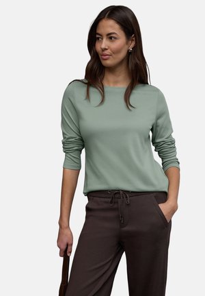 IN UNIFARBE - T-shirt à manches longues - grün