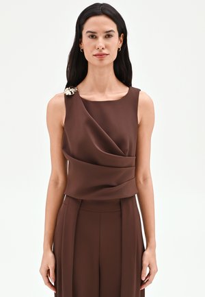 ASIMMETRICO  - Top - chocolate