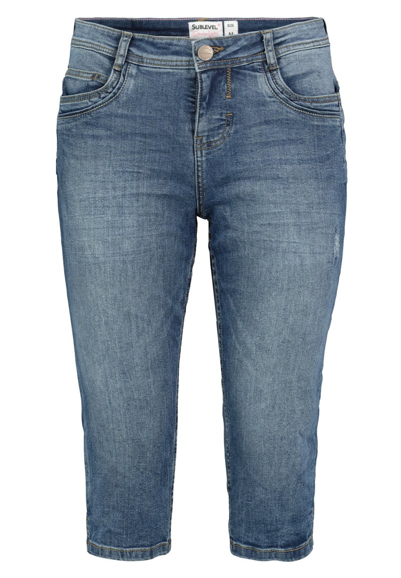 Damen Kleider | Sublevel CAPRI Jeans Shorts middle blue/blau - PI79074 Damen Kleider | Sublevel CAPRI Jeans Shorts middle blue/blau - PI79074