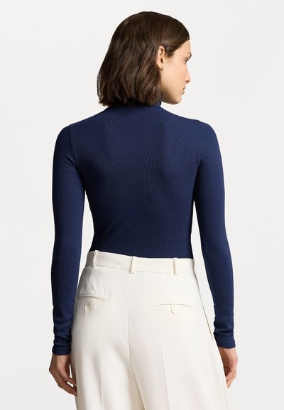 Polo Ralph Lauren STRETCH RIBBED TURTLENECK - Ilgarankovis viršutinės dalies drabužis - newport navy