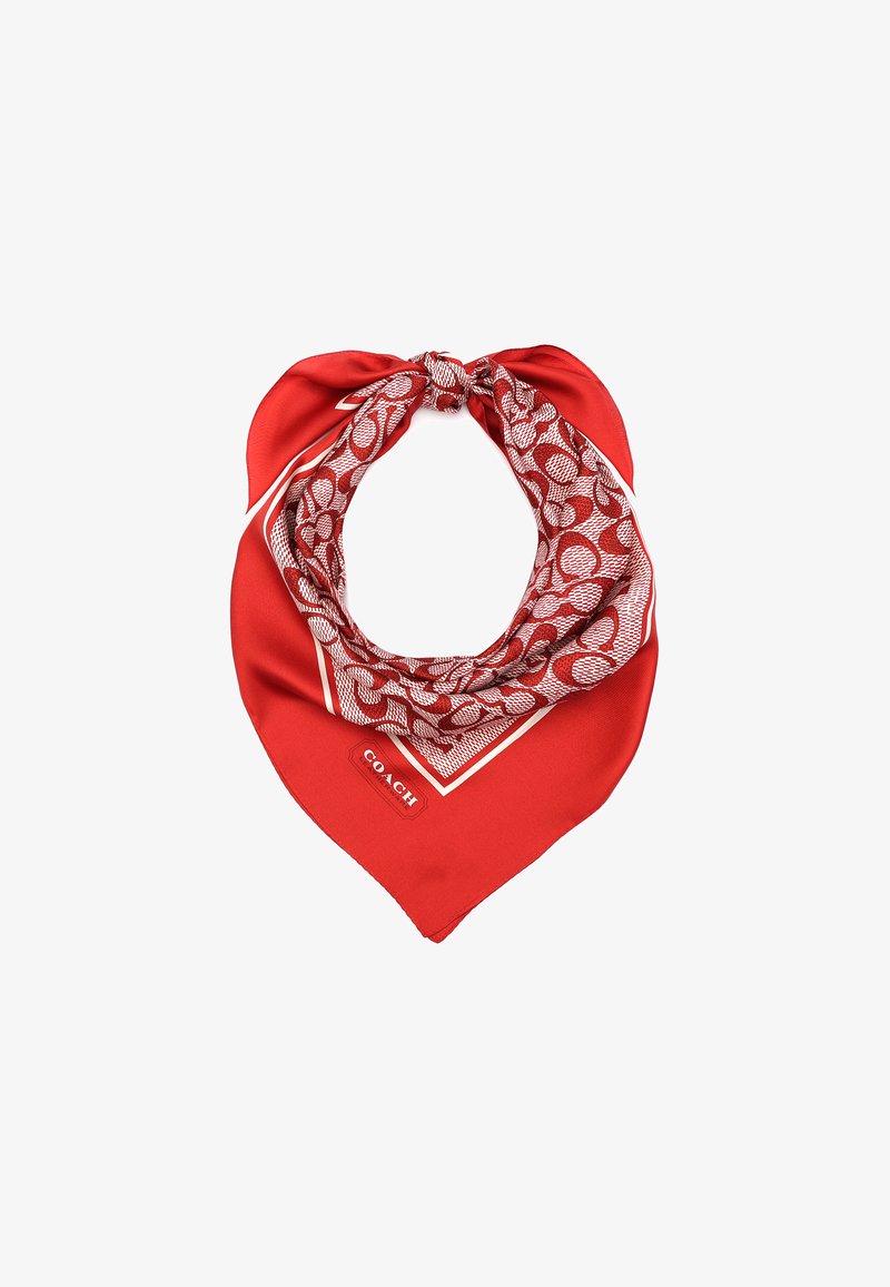 COACH VINTAGE SIGNATURE PRINTED SQUARE - Foulard - dark red