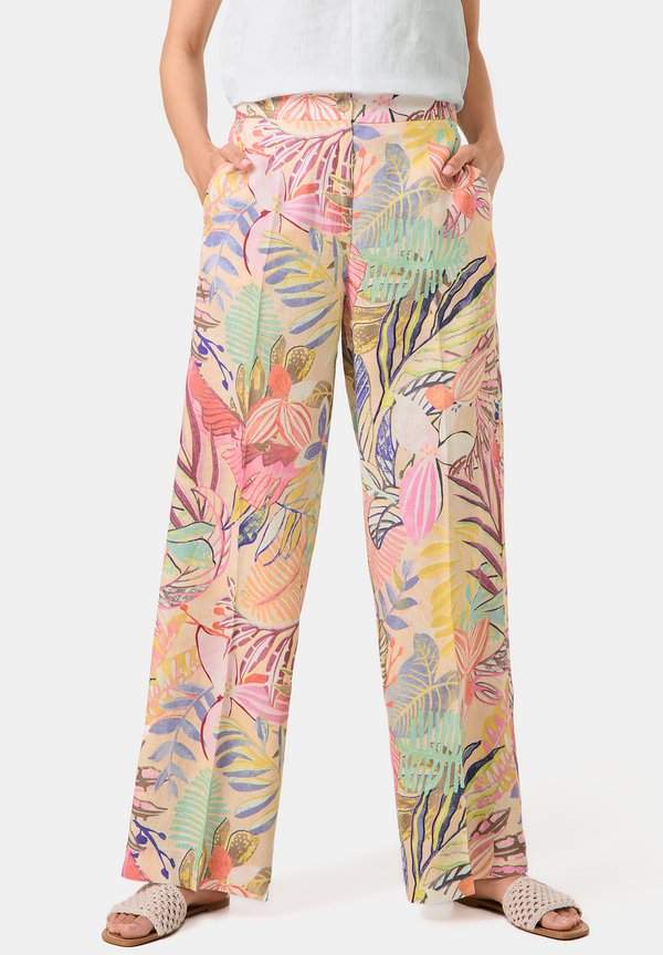 Stoffhose - colourful leaves aop