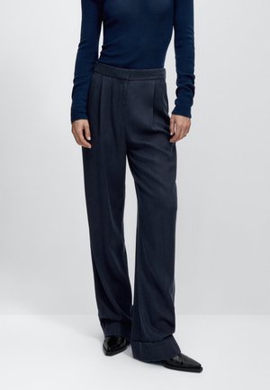 FULL LENGTH WITH TURN-UP HEMS - Trousers - dark blue