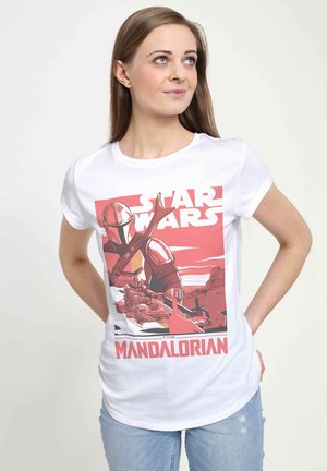 STAR WARS: THE MANDALORIAN MAD MANDO POSTER - T-Shirt print - white