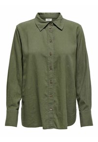 LOCKER GESCHNITTEN ÄRMELBÜNDCHEN MIT VOLUMINÖSER ARMSCHNITT - Bluza s gumbima - khaki