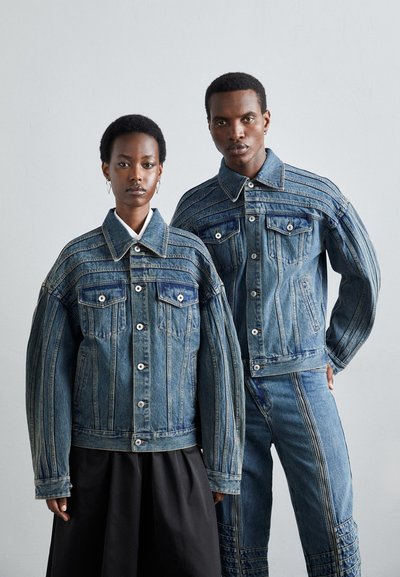 Feng Chen Wang DECONSTRUCTION OVERSIZED JACKET UNISEX - Τζιν μπουφάν - blue