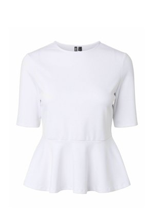 Pieces, BLUSE PCALISA PEPLUM - Nyomott mintás póló - bright white