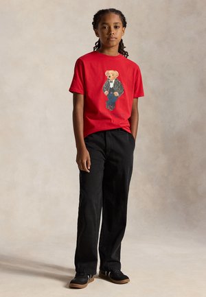 Polo Ralph Lauren, POLO BEAR COTTON JERSEY TEE 7-14Y - Тениска с щампа - red