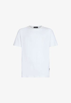 Valge puuvillane t-särk ümmarguse kaelusega ja lühikeste varrukatega. Omab õrnalt nähtavat logo rinnal ja külglabelit allääres.