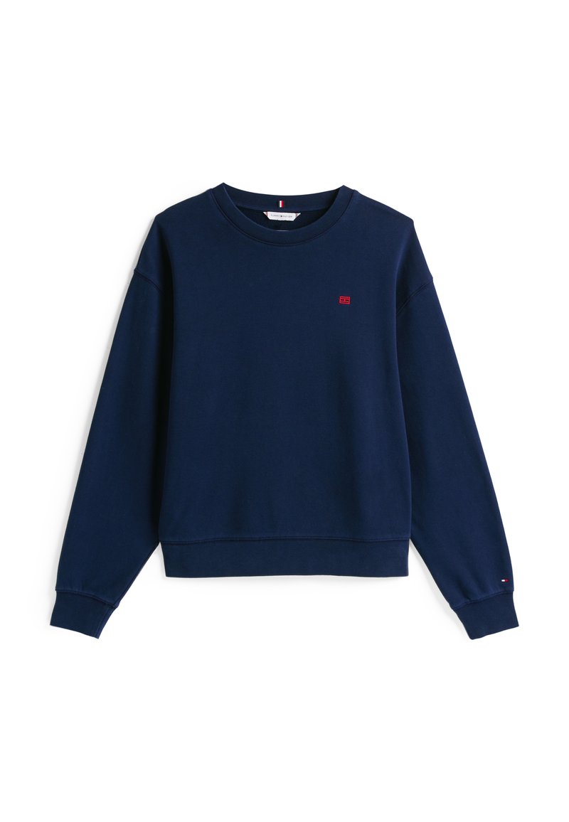 Tommy Hilfiger CONTRAST FLAG - Sweatshirt - dark night navy/dunkelblau ...