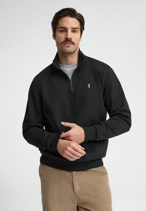 Polo Club, SWEATSHIRT MAN RIGBY GO FL SWEAT ZIPPER NECK IO LONG SLEEVE RELAXED FIT - Sudadera - black