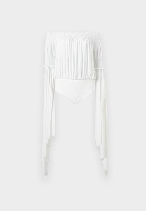 HANDKERCHIEF SLEEVE PEASANT - Top s dlhým rukávom - snow white