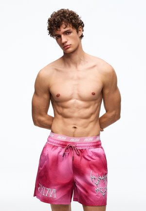 Bershka BOXY PRINT - Kupaće hlače - light pink