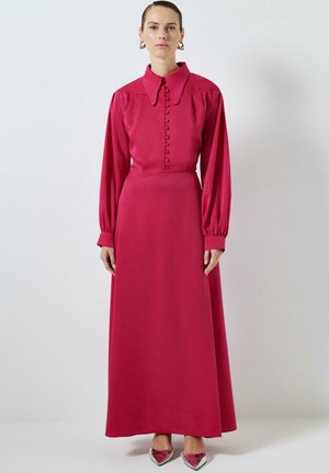A LINE BUTTONED - Vestito lungo - fuchsia