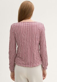 TOM TAILOR IN KNITTEROPTIK - Langarmshirt - contemporary red check