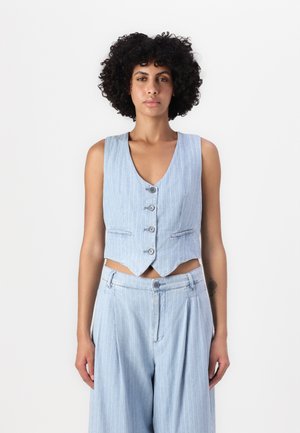 GILET STRIPE - Veste sans manches - light blue denim