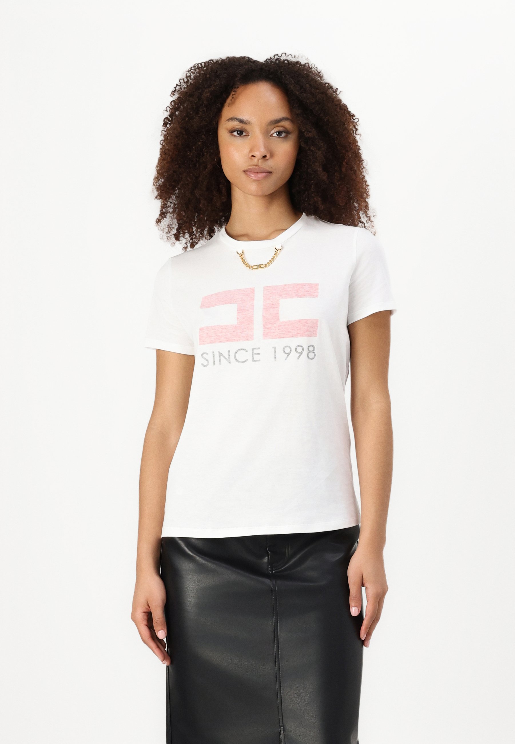 【25SS】 ELISABETTA FRANCHI アシンメトリー Tシャツ 25SS】 ELISABETTA FRANCHI アシンメトリー Tシャツ トップス