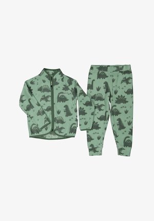 Geggamoja ANIMAL FLEECE SET - Træningssæt - green