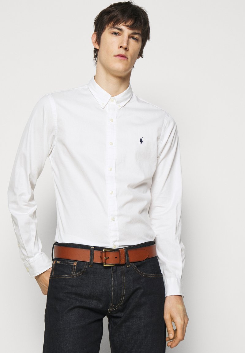 Polo Ralph Lauren LEATHER DRESS BELT Belt tan/beige Zalando.co.uk