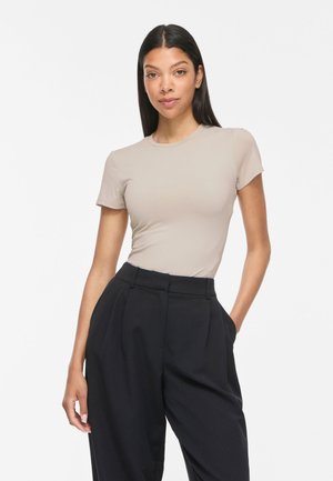 VILA, Short Sleeved VIKENZA Round neck - T-shirts - silver gray