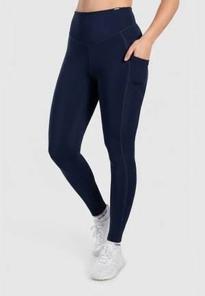 LEGGINGS WITH POCKET YOGA PILATES LETICIA - Tights - marineblau