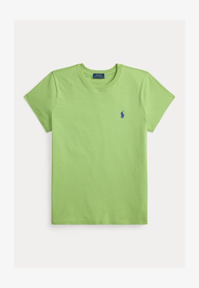 Πράσινο βαμβακερό T-shirt με στρογγυλή λαιμόκοψη και κοντά μανίκια. Διαθέτει μικρό μπλε λογότυπο στο αριστερό στήθος. Απαλή υφή, casual εφαρμογή.
