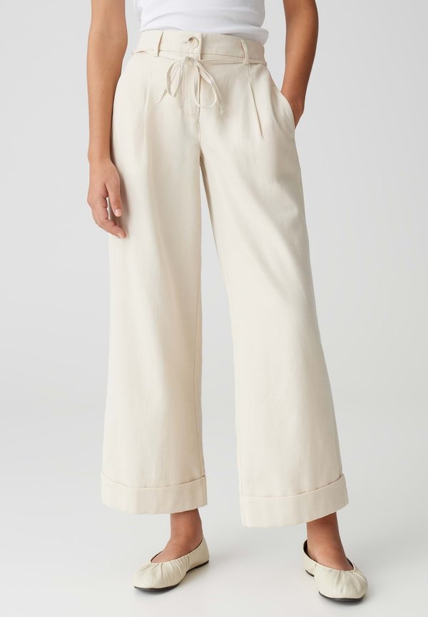 MID RISE CROPPED RELAXED FIT - Stoffhose - natural glaze