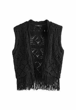 FRINGE REGULAR FIT - Vest - black