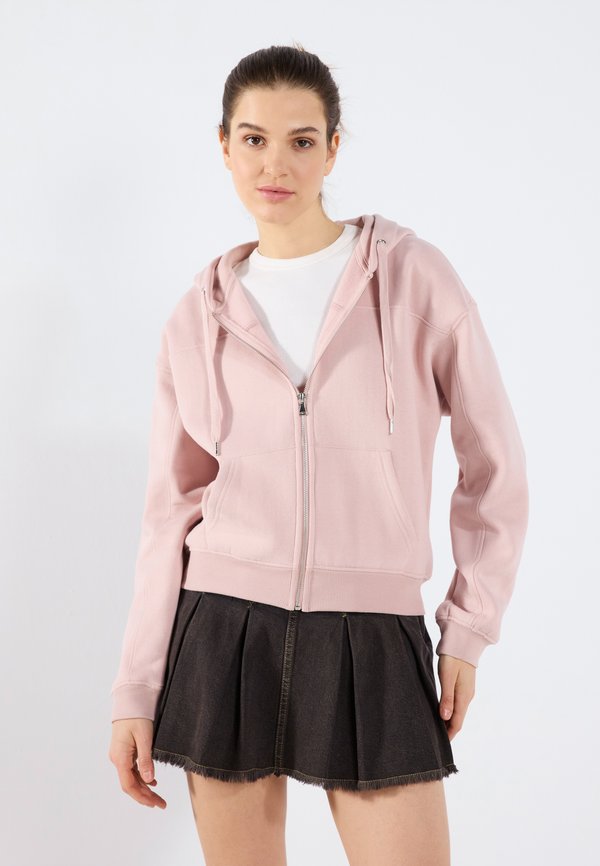 Zip-up sweatshirt - pale mauve