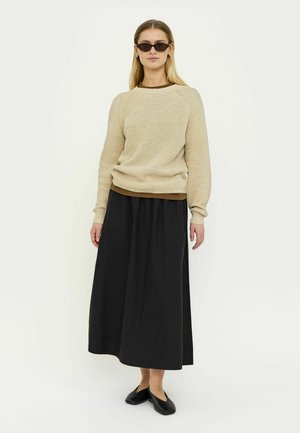 SRMARLEE MIDI SKIRT - Jupe trapèze - 001 black